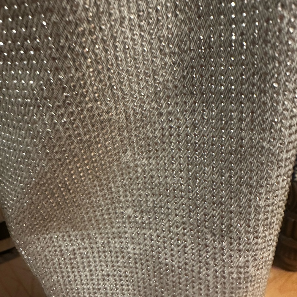 Zara Silver Sparkle Straight-Leg Jeans - Picture 6 of 8